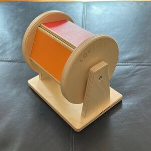 LOVEVERY Wooden Spinning Drum - Rainbow